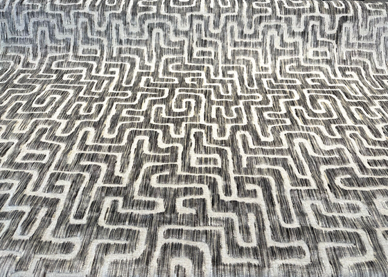 D.V. Kap Adina Granite Geometric Velvet Upholstery Fabric by the yard