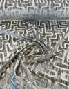 D.V. Kap Adina Granite Geometric Velvet Upholstery Fabric by the yard