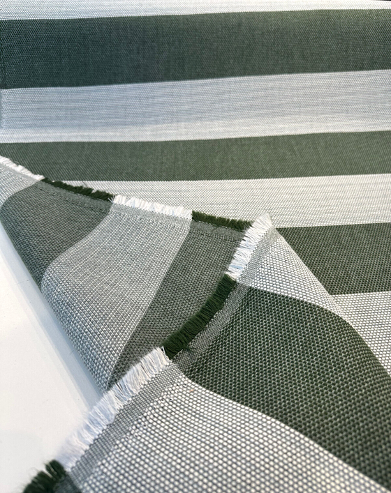 Sunbrella Performance Fizzle Green Ivy Stripe Outdoor CB2 Fabric