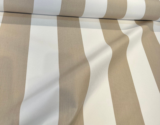 Explorer Sunbrella Beige Sand Stripe Outdoor Fabric 