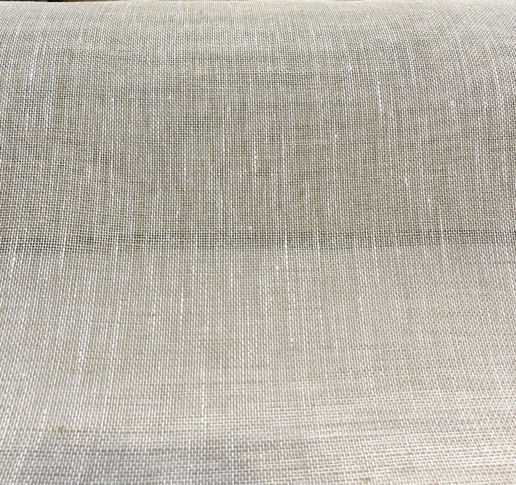 Belgian Linen Sheer Solid Ecru Curtain Drapery Fabric By the Yard