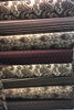 Monte Cristo Wine Damask Chenille Upholstery 56'' fabric by the yard