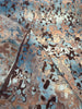 Rousseau Chocolate Multi Teal Silk Linen Jacquard Fabric by the yard