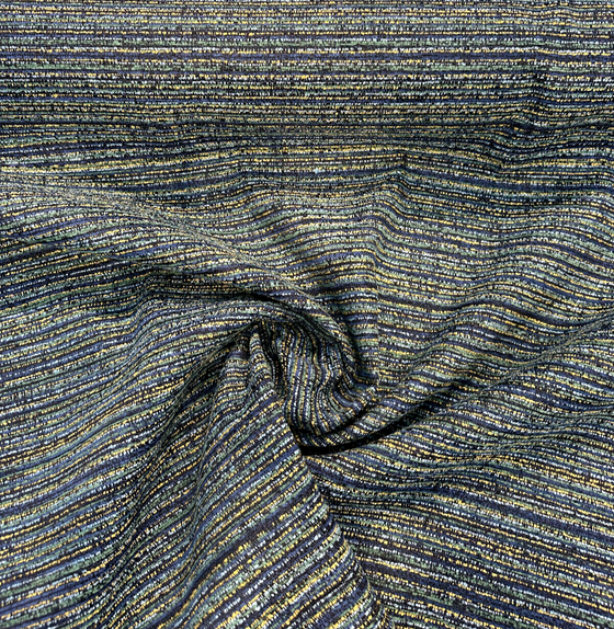 Hollywood Stripe Aquamarine Valdese Chenille Upholstery Fabric