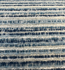  Hollywood Stripe Gypsum Blue Valdese Chenille Upholstery Fabric