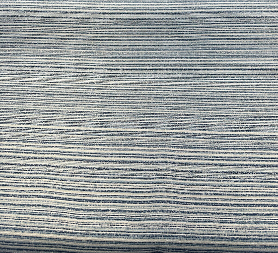 Hollywood Stripe Gypsum Blue Valdese Chenille Upholstery Fabric By The Yard