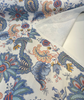 Brenda Garden Blue Floral Paisley Drapery Upholstery Fabric By The Yard