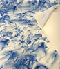 Nikita Egret Bird Blue White Drapery Upholstery Fabric 