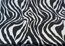  Sinkoku Zebra Black Linen Teflon Drapery Upholstery Fabric