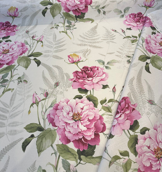 Classic Peony Floral Cotton Drapery Upholstery Vilber Fabric By The Yard