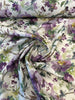 Floral Butterflies Peggy Cotton Lavender Drapery Upholstery Fabric