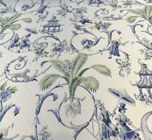  Waverly Mandarin Prose Blue Porcelain Drapery Upholstery Fabric