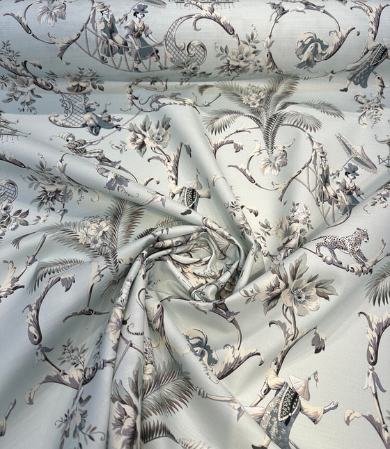 Waverly Mandarin Prose Moonstone Drapery Upholstery Fabric 