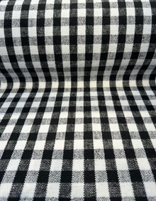  P Kaufmann Logan Check Domino Black White Drapery Upholstery Fabric 