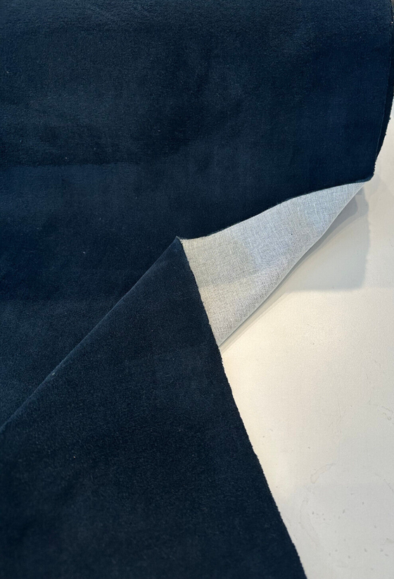 Romo Plush Velvet Blue Ink Heavy Upholstery Fabric