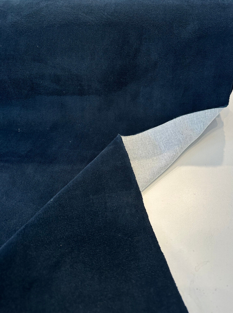 Romo Plush Velvet Blue Ink Heavy Upholstery Fabric by the yard