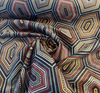 Kenta War Paint Multi Colored Hexagon Velvet Upholstery Mode Fabric 