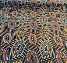 Kenta War Paint Multi Colored Hexagon Velvet Upholstery Mode Fabric 