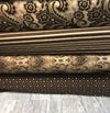Moderna Brown Damask Fabric Chenille upholstery 56''  sofa couch pillows