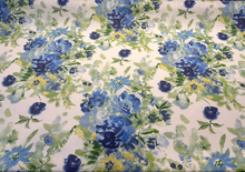  P Kaufmann Artist's View Luna Blue Floral Upholstery Drapery Fabric 