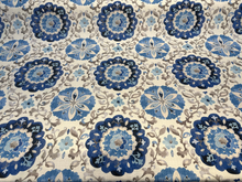  P Kaufmann Soumak Suzani Blue Lapis Upholstery Drapery Fabric