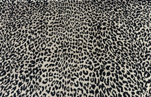  Jacquard Velvet Exotic Leopard Silver Black Heavy Upholstery Fabric By The Yard