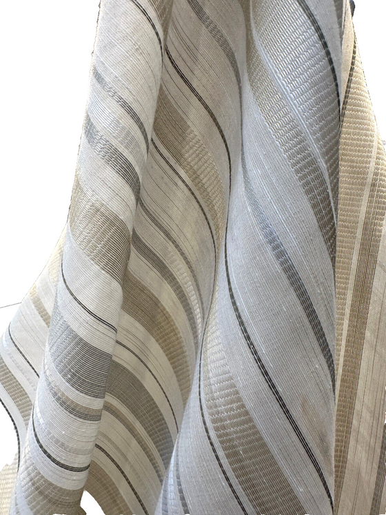 P Kaufmann Amalfi Marble Stripe Sheer Drapery 126'' wide Fabric 