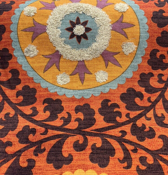 Waverly Tribal Thread Sunset Suzani Drapery Upholstery Fabric 