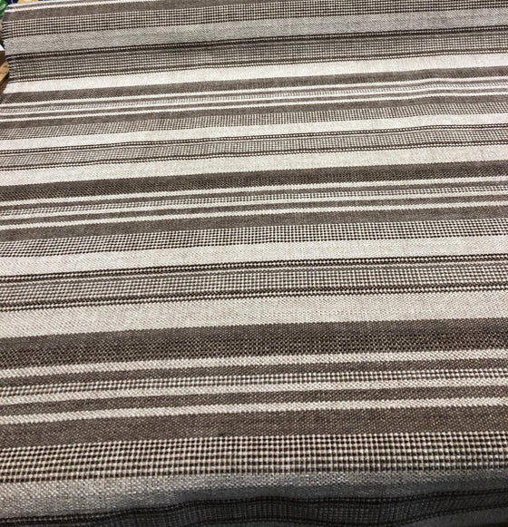 Richloom Mocha Stripes Heavy Upholstery with backing fabric