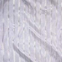  P Kaufmann Crossing Elegant Silver Stripe Sheer fabric 120'' By the yard