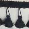 Black trim with small tassels By the Yard Pillows chairs upholstery drapery