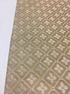 Sand Diamond Checks Brocade Italian Bella Multipurpose Upholstery Fabric 57''