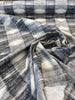 Waverly Sashika Linen Plaid Cinder Gray Black Fabric