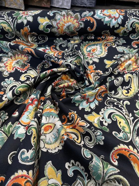 Swavelle Scotto Madison Carnival Black Floral Home Fabric