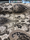 Monte Cristo Brown Damask Chenille Upholstery Fabric By The Yard special order only